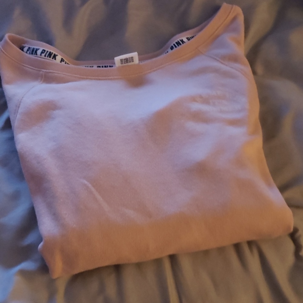 Orange open back sweatshirt